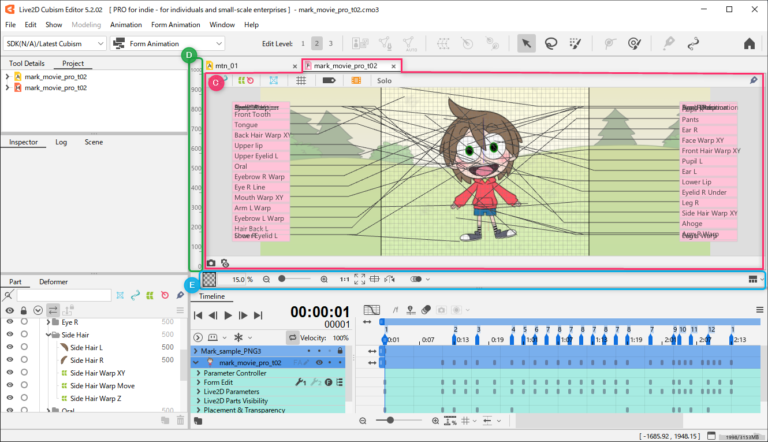 About the View Area | Editor Manual | Live2D Manuals & Tutorials
