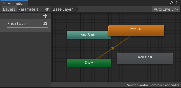 フェードを有効にしてモーションをループ再生させる Animator Live2d Manuals Tutorials